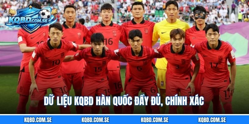 Dữ liệu KQBD Hàn Quốc đầy đủ, chính xác